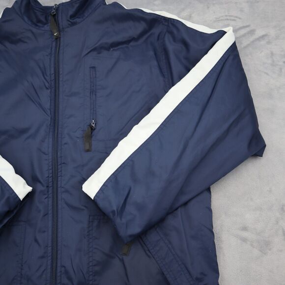 Nike Jacket Mens L Blue Long Sleeve Zipper Pockets High Neck Full Zipper - Picture 13 of 16